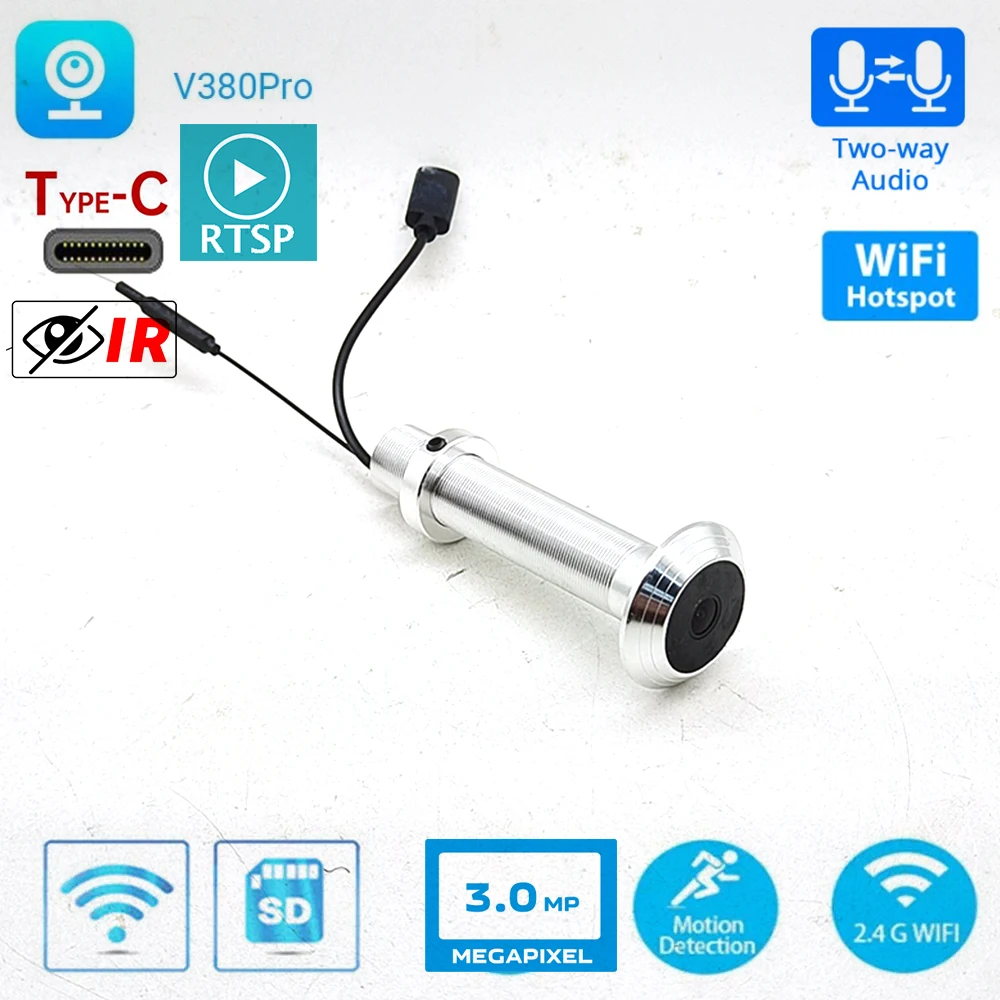 Eufy Camera E220 - Mini mirilla WiFi V380 de 16MM